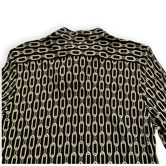 NILI LOTAN Celestine Print Shirt, Small Chain Print, Size L, MRSP $695 - Picture 11 of 16